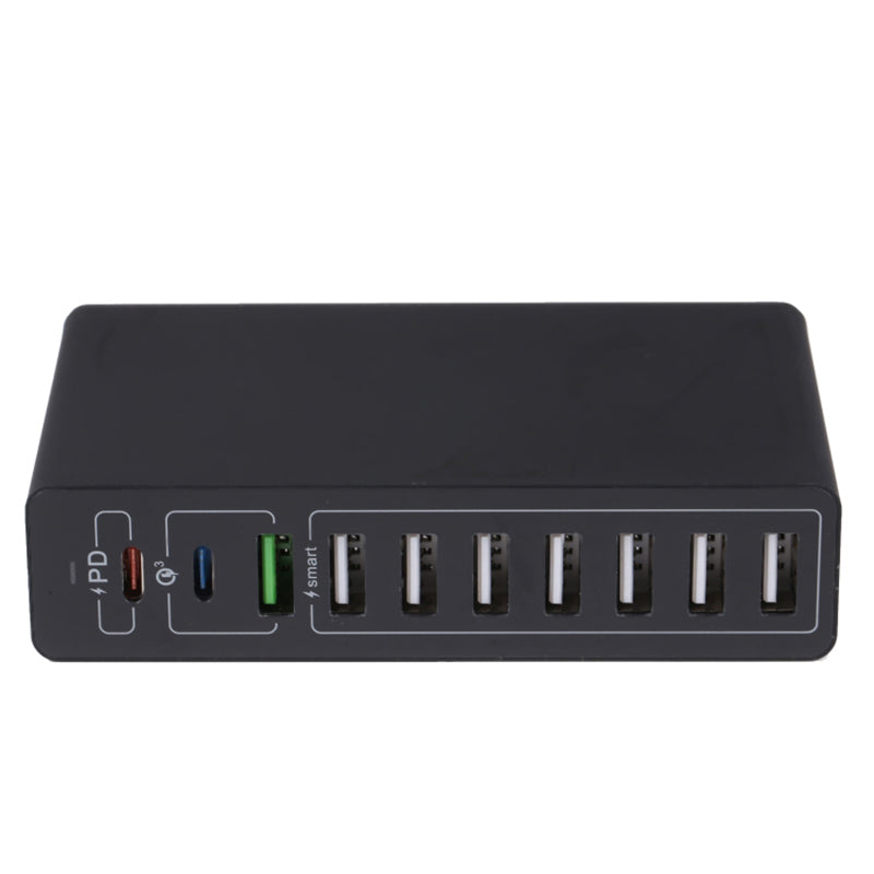 MFT-03Q USB Charger 10-Port 65W Multi-Port Type-C QC3.0 Charging Hub Compact Desktop Power Station MFT-03Q USB Charger 10-Port 65W Multi-Port Type-C QC3.0 Charging Hub Compact Desktop Power Station